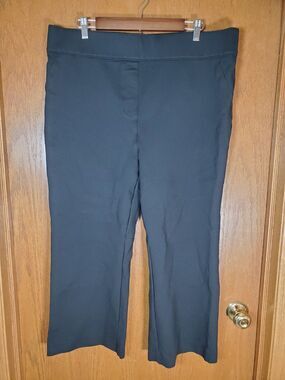 Spanx Women's Petite 3X Perfect Pant Kick Flare Classic Black Pants Plus Size